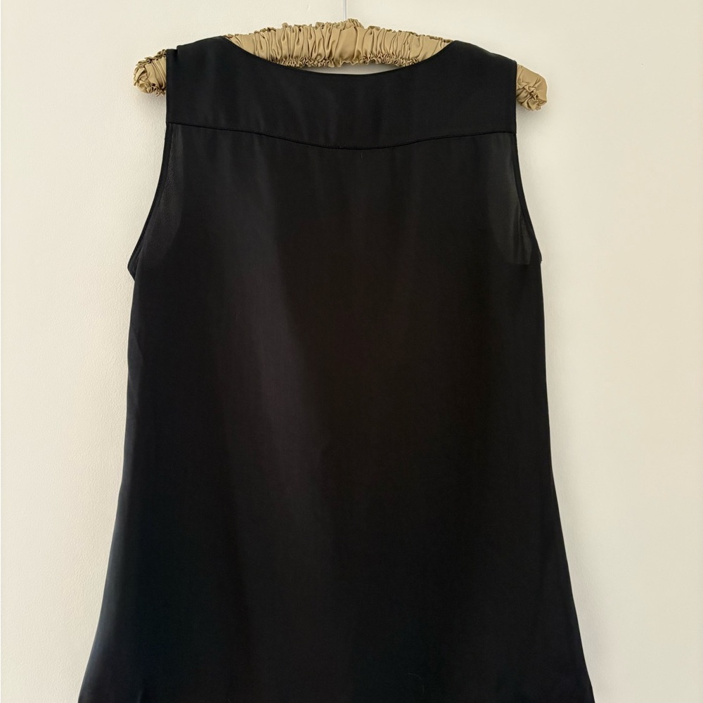 Tory Burch Black Drape Sleeveless Blouse - Picture 3 of 4
